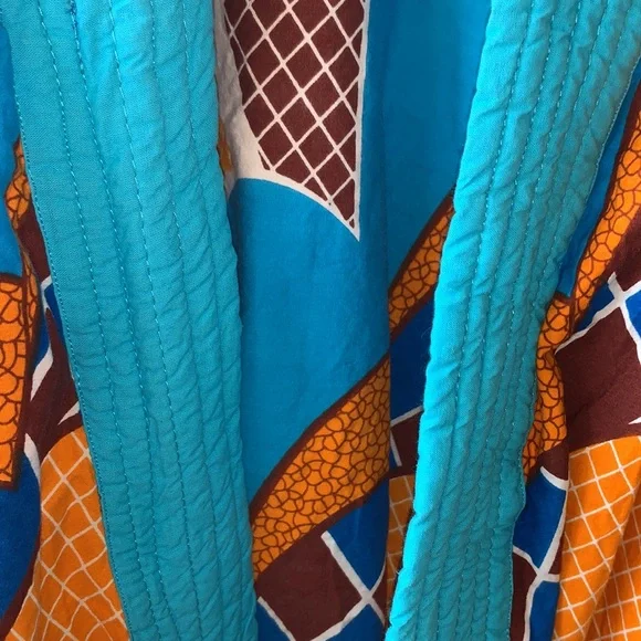 NFS/Gifted Vtg 70s Robe & Shorts Pajama Lounge Set Excellent Condition - Picture 10 of 10